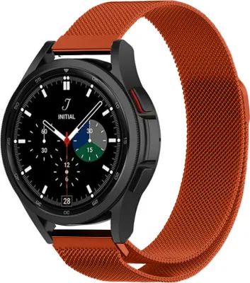 Produktbild von Strap-it Samsung Galaxy Watch 4 Classic 46mm Milanese Armband (Orange)