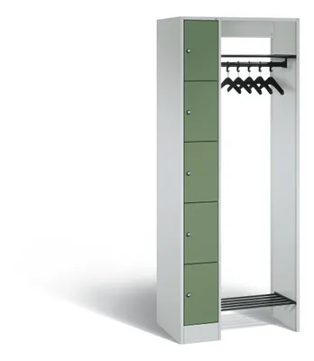 Produktbild von C+P Offene Garderobe, H1950xB740xT480mm, 7035/6011