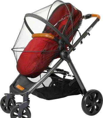 Produktbild von Babynetz für Kinderwagen - Extra breiter Entwurf mit doppeltem Reißverschluss - Elastisch für präzise Befestigung, passt auf Tragegurt, Babytrage, Jogger und Autositz
