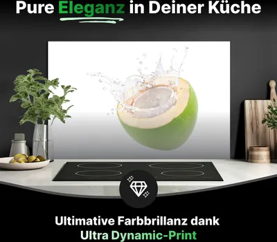 Produktbild von Spritzschutz Küchenrückwand Glas 100 x 60 cm Kokosnuss mit Kokosmilch - RUECKWAND24