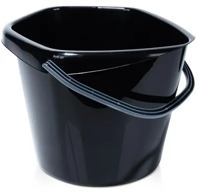 Zdjęcie produktu dla Wiadro plastikowe - pojemność 14 litrów - kolor czarny