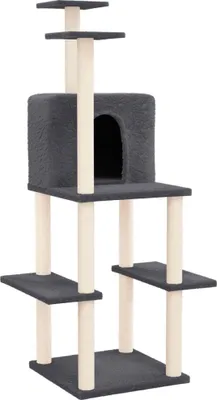 Obrázok produktu pre vidaXL Strom pre mačky so sisalovými škrabadlami Dark Grey 144,5 cm