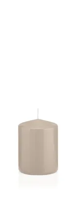 Produktbild von INNA-Glas Wachskerze Maeva, beige, 8cm, Ø 6cm, 29h - Germany - Stumpenkerze - Windlicht Kerze