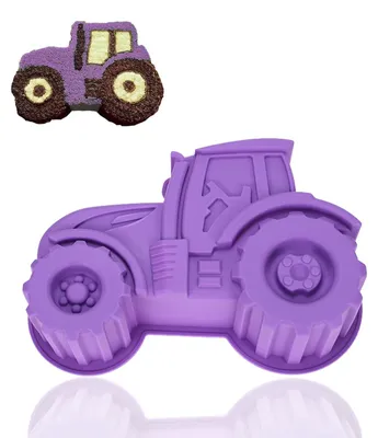 Produktbild von 3D-Silikon-Backform in Form eines Traktors für Kuchen und Desserts