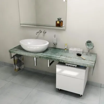 Produktbild von Sapho AVICE Waschtischplatte 140x50cm, Stärke 5cm, Aquamarine
