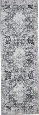 Obrázek produktu pro benuta pratelný vintage běhoun George Antracitová 80x240 cm bývací pokoj ložnice měkký orientální