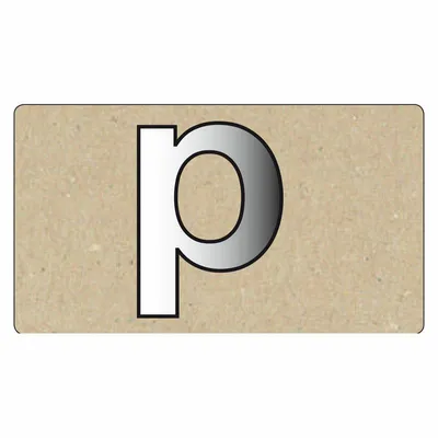 Produktbild von Spiegelornamente Kleinbuchstabe P