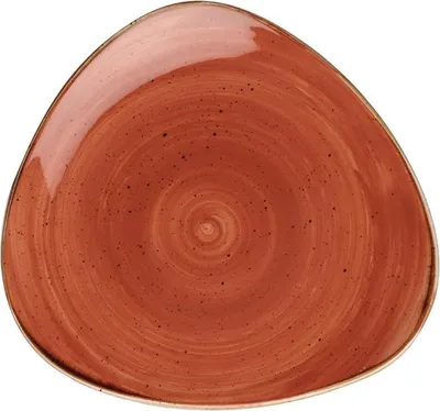 Image de Assiette triangulaire Churchill Stonecast, orange épicée, 315 mm, (6 pièces)