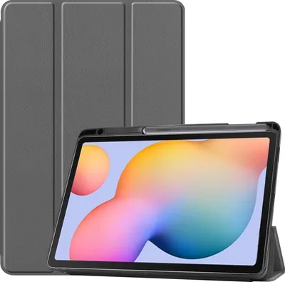 Obrázek produktu pro Kryt pro Samsung Galaxy Tab S6 Lite 10.4 (P610 / P615) 2020, 10,4" magnetický ochranný kryt TPU s držákem pera S Pen, víceúhelníkový kryt s podporou přední strany, šedý