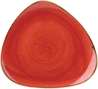 Produktbild von Churchill Stonecast Dreieckiger Teller, Beerenrot, 229 mm, (12 Stück)
