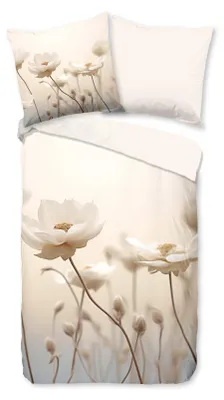 Produktbild von Good Morning Flanell-Bettwäsche-Garnitur Lilith   Farbe Ecru Größe 155x220+80x80