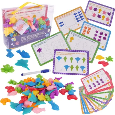 Produktbild von Montessori Sortieren Zählen lernen Logisches Denken Karten Puzzle Spiel