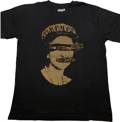 Image de Pistols - "God Save The Queen" T-shirt homme/femme unie RO4323 (M) (Noir)