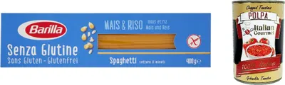 Produktbild von 10x Spaghetti 400g senza Glutine Glutenfrei pasta nudeln, gluten free + Italian Gourmet polpa 400g