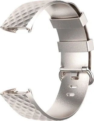 Obrázek produktu pro Go Go Gadget – Silikonový náramek pro váhu – Sportovní náramek – Kompatibilní s Fitbit Charge 3 & 4 – Velikost M/L – Barva: Šampaňské