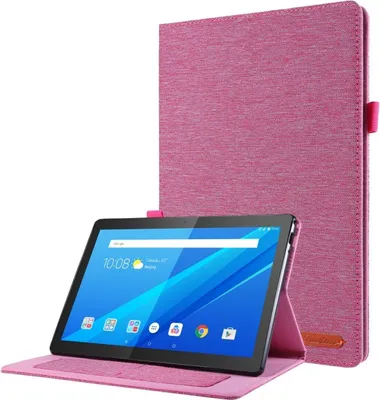 Produktbild von König Design Tablet-Hülle kompatibel mit Lenovo Tab P10 Stoff Smart Cover Case Etui Rosa