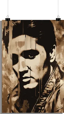 Produktbild von Musik Poster - Elvis Presley Poster - Golden - Musiklegende Poster - 61x91cm - Perfekt zum Einrahmen