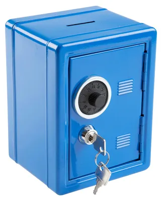 Produktbild von Idena 50036 - Spartresor, 120 x 105 x 160 mm, blau, 1 Stück