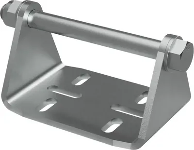 Zdjęcie produktu dla Uchwyt rolki stępki B z osią dla rolki stępki bocznej przyczepa do łodzi ocynkowany SUPROD, 130 mm