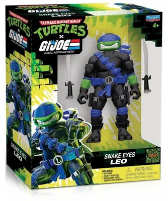 Productafbeelding van Teenage Mutant Ninja Turtles x G.I. Joe Crossover: Actiefiguur Leonardo x Snake Eyes, 12 cm
