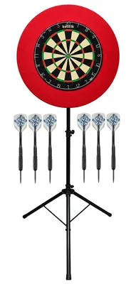 Produktbild von Keltik Steeldart Dartscheibe Komplettset mit Dartboard, Ständer, Surround und Pfeilen