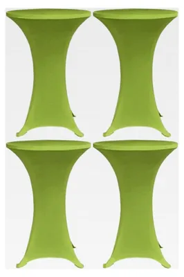Produktbild von Tischdecken aus Stretchmaterial, 4 Stück, 60 cm, Grün
