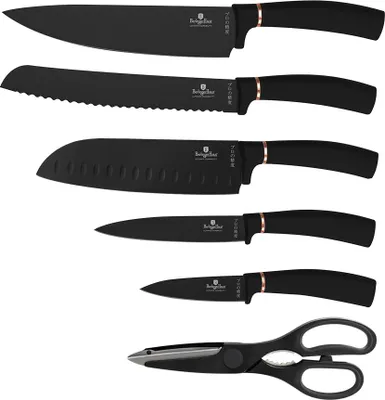 Zdjęcie produktu dla BerlingerHaus Zestaw noży w stojaku Black Rose Collection 7szt BH-2501