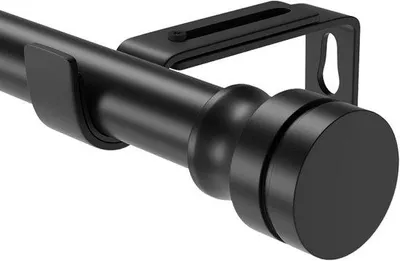 Obrázek produktu pro Nastavitelná malá kulatá záclonová tyč, 90–150 cm, černá