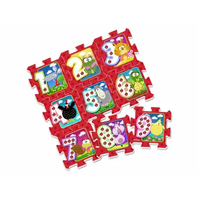 Zdjęcie produktu dla Puzzle piankowe STAMP zwierzęta i liczby