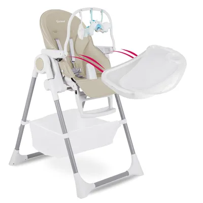 Produktbild von Suleno Kinderhochstuhl LOVIS ab Geburt - Verstellbar, Klappbar, Mitwachsend - Beige + Zubehör 22032-85