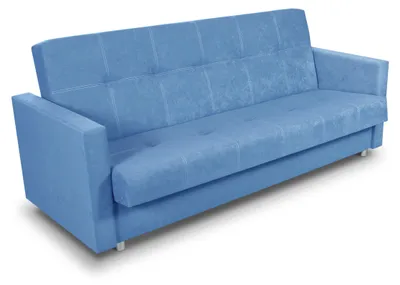 Produktbild von Schlafsofa Dave - Sofa mit Schlaffunktion und Bettkasten, Bett, Bettsofa, Schlafcouch (Blau (Suedine 29))