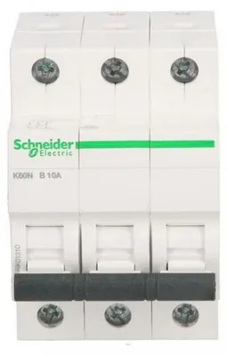 Obrázek produktu pro Jistič K60N-B10-3 B 10A 3pólový Schneider A9K01310