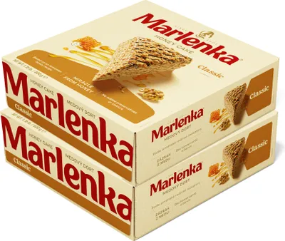 Produktbild von MARLENKA® Duopack Honigtorte mit Walnüsse – 2er Pack, Honigkuchen, Torte, Kuchen (2 x 800 g)