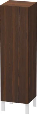 Produktbild von Halbhochschrank L-CUBE 400x363x1320mm Ans re nussbaum gebürstet Anschlag rechts nussbaum gebürstet