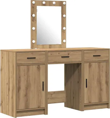 Obrázok produktu pre vidaXL Toaletný stolík s úložným priestorom hnedý 50 x 41 x 135 cm Materiál na báze dreva