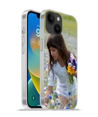 Produktbild von MuchoWow® Handyhülle Schutzhülle Hülle für Apple iPhone 14 - Softcase Mädchen - Blumen - Wiese Silikon Softcase Handy Hülle - Mobiltelefonhülle
