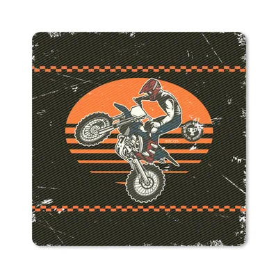 Produktbild von MuchoWow® Mauspad Mousepad Jahrgang - Motorrad - Design 30x30 cm - Mousepads - Maus Mat - Pad - Mausunterlage - Gaming