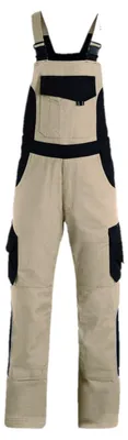 Produktbild von FHB ECKHARD Latzhose beige-schwarz Gr. 30