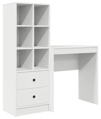 Immagine prodotto di Scrivania con cassetto con lo scaffale 2 pcs Bianco