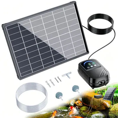 Zdjęcie produktu dla Odmrażacz do stawu zasilany energią słoneczną - 8 W, z akumulatorem 5000 mAh - cichy i regulowany