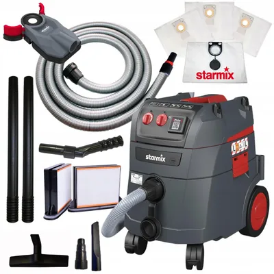 Obrázek produktu pro Starmix L-1635, 1600 W, Bubnový vysavač, Suché a mokré, 35 l, 69 dB, Černá, Červená