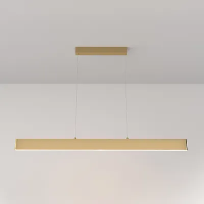 Zdjęcie produktu dla Lampa wisząca LED, metal w kolorze złotym, ciepła biel