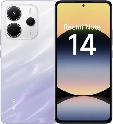 A marketing image showing a smartphone from two angles: the back with the camera module and the front displaying the screen with product information.