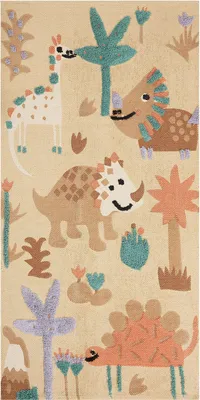 Produktbild von BELIANI Kinderteppich mehrfarbig 80 x 150 cm aus Baumwolle Naturmotiv handgewebt Spielmatte