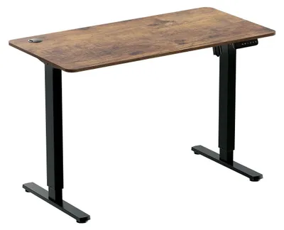 Elektrischer höhenverstellbarer Schreibtisch, 120x60 cm, schwarz/braun