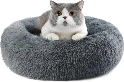 Image de Lit chauffant pour chat, gris foncé, 40 cm, lavable, antidérapant