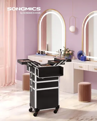 Produktbild von Großer Make-up Koffer mit Rollen - Professionelle Beautycase für Reisen