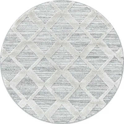 Produktbild von Hochflor Teppich Pepe rund, Farbe: Grau, Größe:160 cm rund