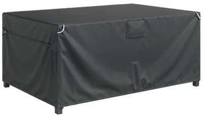 Obrázok produktu pre Poťah na záhradný nábytok, 420D, vodeodolný a odolný voči vetru | Farba: Čierna | Rozmery: 120 x 180 x 74 cm