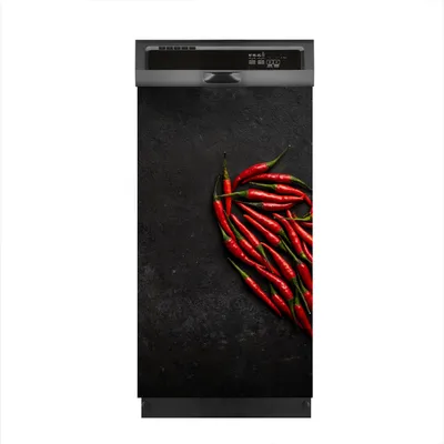Produktbild von Aufkleber sticker 45x80 cm Dekorative folie Spülmaschine - Paprika Gemüse